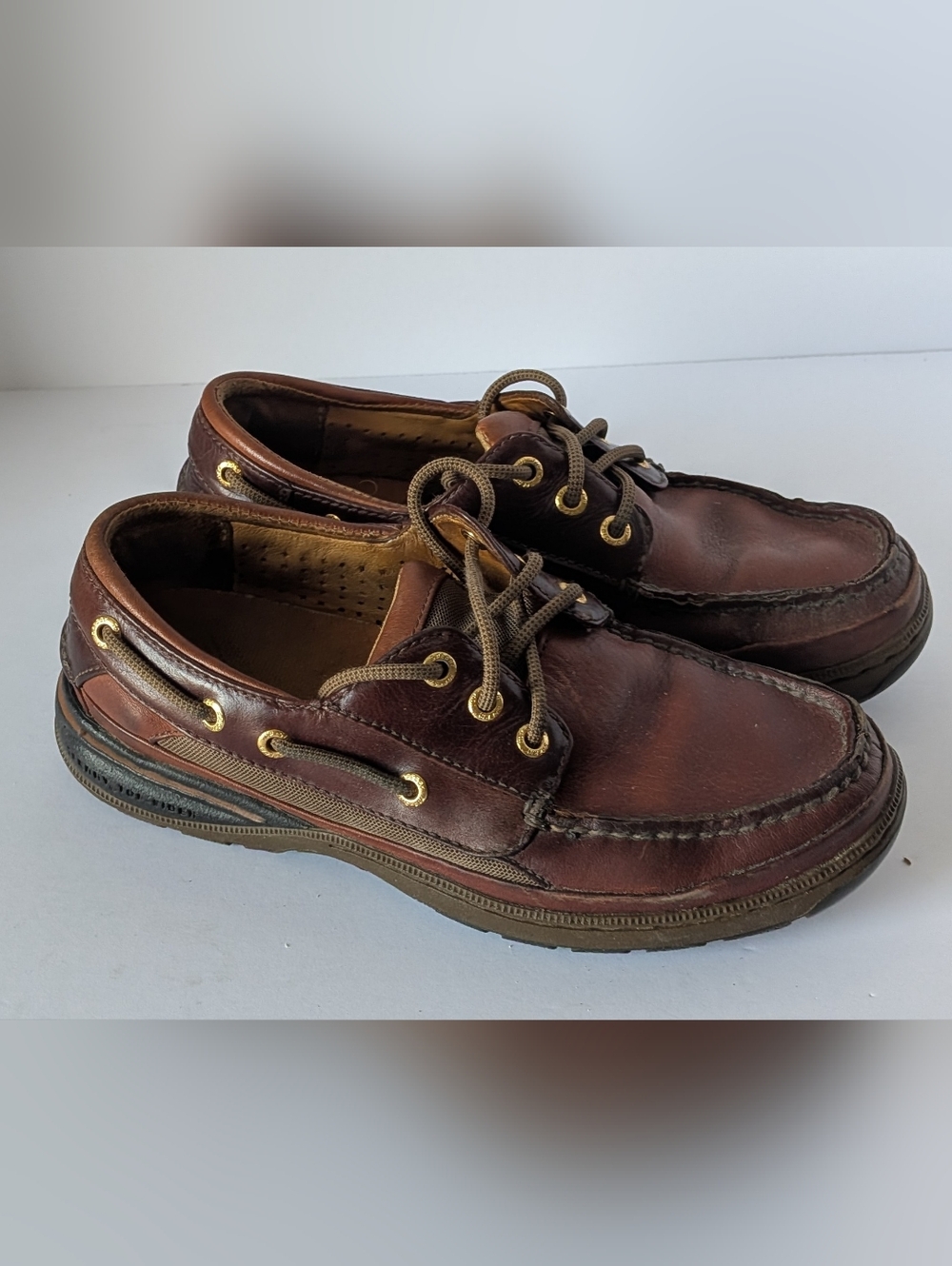 Sperry Gold Cup Driving Loafers Vibram Sole Men’s Size 7M Brown Leather